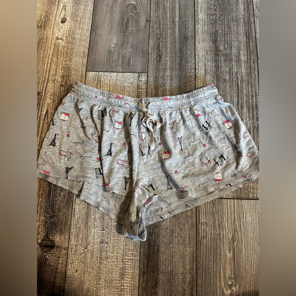 Forever21 Junior Girl’s Gray PJ Shorts - Parisian Themed